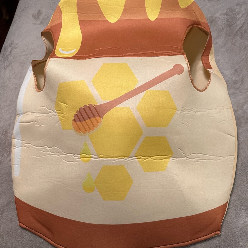 Honeycomb Print Women's Neoprene Dress - Yellow & Brown